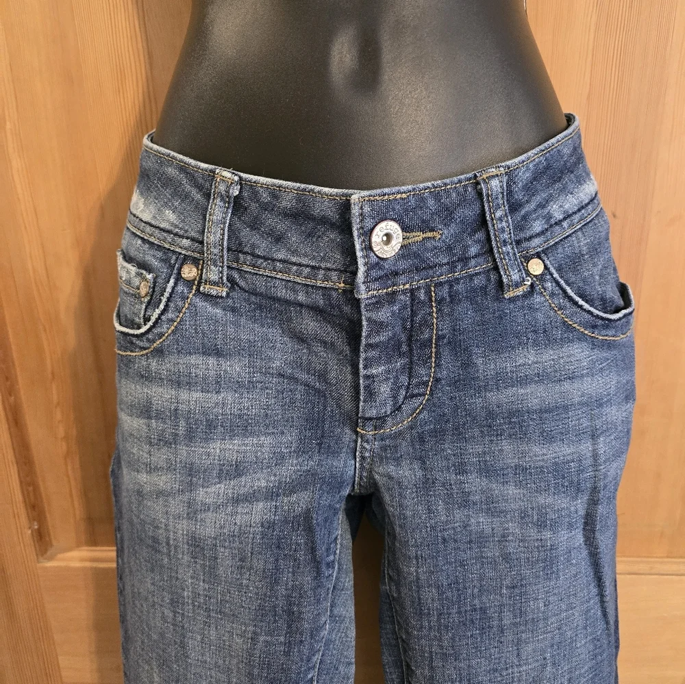 Y2K Vintage Refuge Low-rise Women's Blue Jeans Size 7 90s Denim Casual - Picture 4 of 7